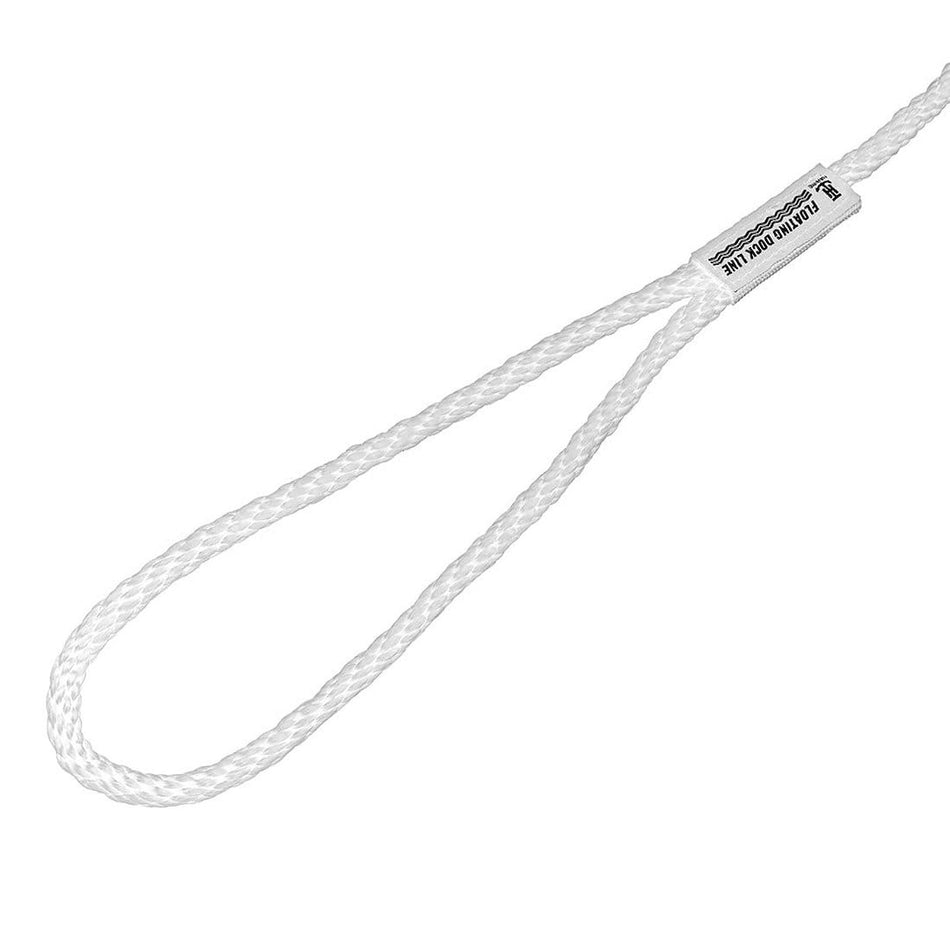 Dock Line 3/8' X 15' Solid Braid WH - ECO52925DP