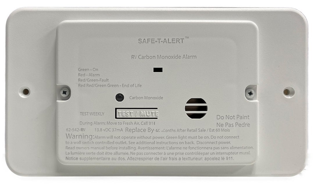 MTI Industry Carbon Monoxide Alarm - Part Number 62542WTTR in White Flush Design