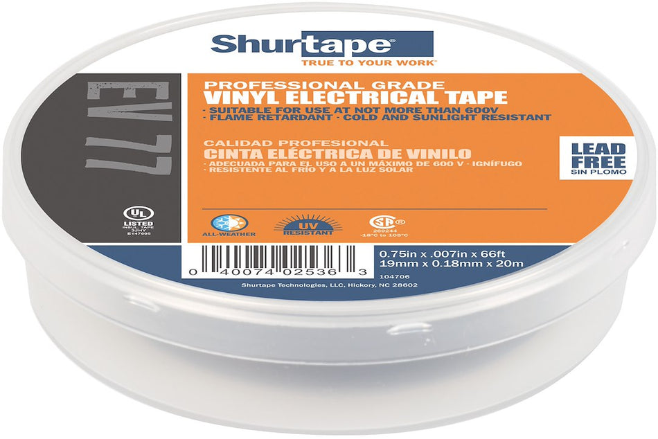 EV 077 BLK-3/4IN X 66FT-100 Rls - 104706