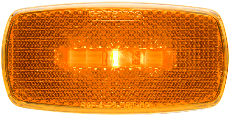 One LED Mrk Lght;oval;blk Bse;ambr; - MCL0032ABB