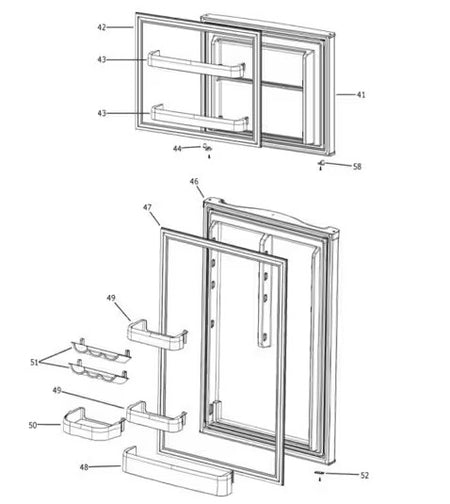 GPV10 STAINLESS REFRIGERATOR DOOR