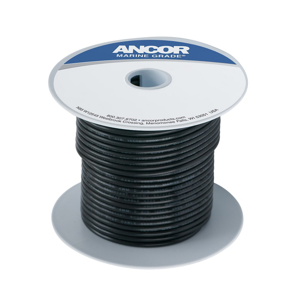 Ancor #6 Black 25' Spool Tinned Cooper