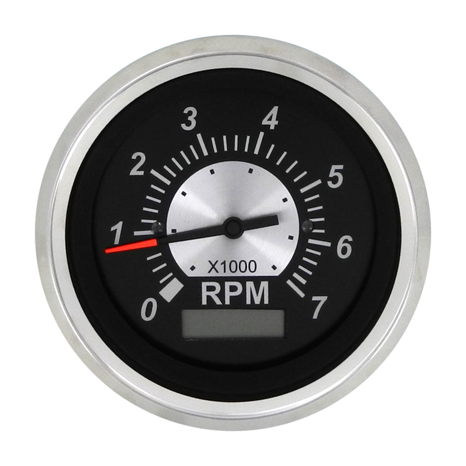 Tach 7K/HOURMETER Black Sterling 3 - 67364P