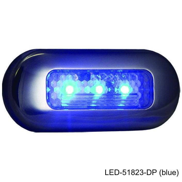 Blue Oblong Courtesy LED - LED51823DP