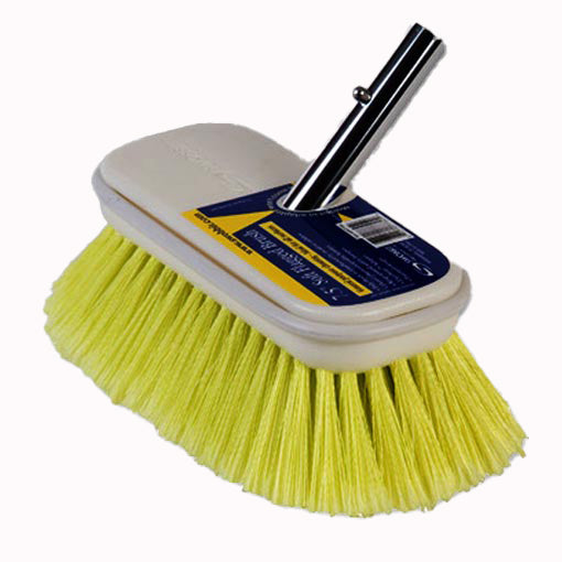 Ocean Access 7.5' Soft Flagged Yellow Brush - Durable Cleaning Tool for Industrial and Commercial Use