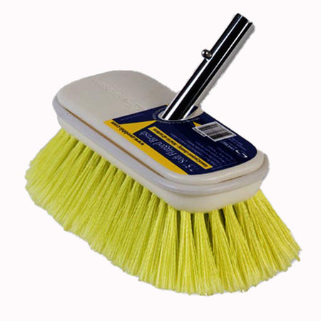 Ocean Access 7.5' Soft Flagged Yellow Brush - Durable Cleaning Tool for Industrial and Commercial Use