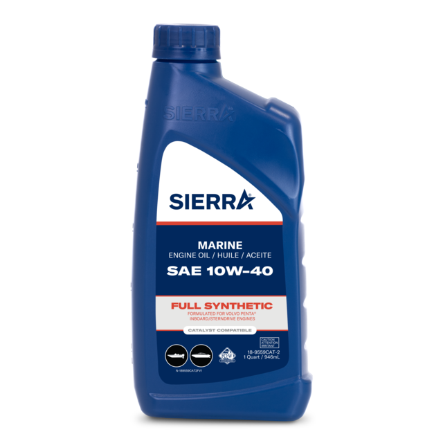 SierraMarine 10W-40 Full Synthetic Marine Engine Oil - Part Number 189559CAT2