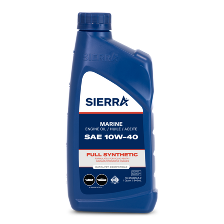SierraMarine 10W-40 Full Synthetic Marine Engine Oil - Part Number 189559CAT2