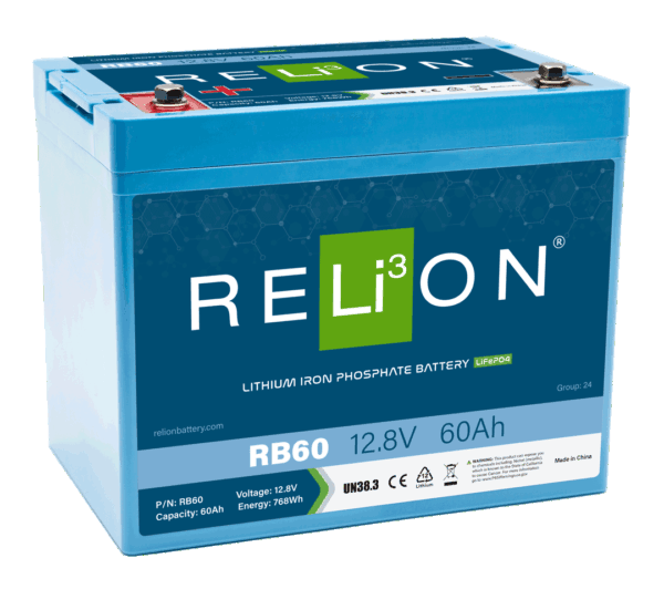 RELION RB60 12.8V 60AH 4SC LiFePO4 Battery