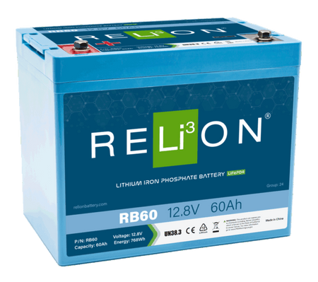 RELION RB60 12.8V 60AH 4SC LiFePO4 Battery