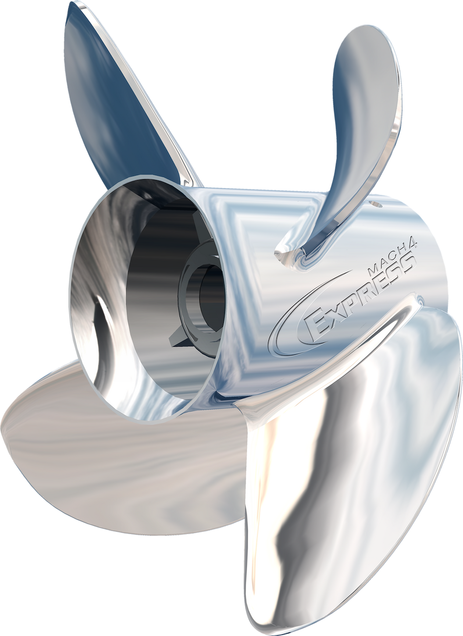 Turning Point 14.5x17 ExpressMach4 4B LH SS Prop - High-Performance Marine Propeller