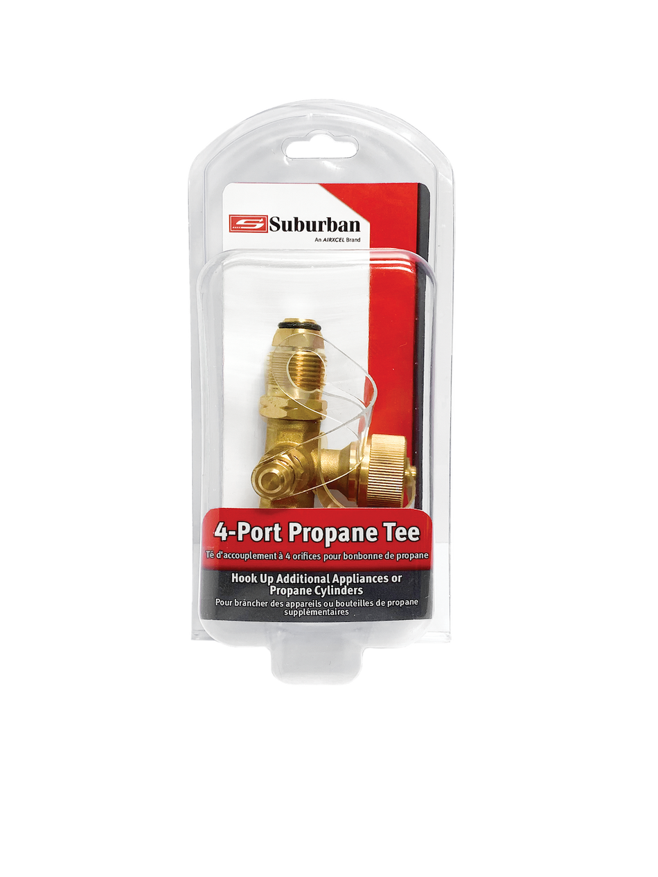 4-PORT PROPANE TEE-- INLET: FEMALE