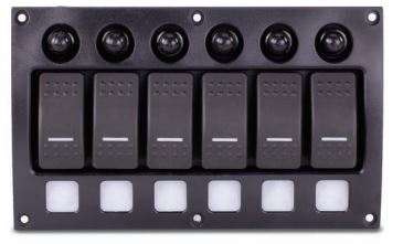 SIERRAMARINE SP21010 Weather Resistant 6-Pole Switch Panel