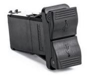 Dual Port USB 2.0 Charger Curved D - AP10010