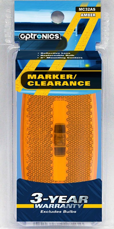 M/c; Oval;wht Base; Amb - MC32AS