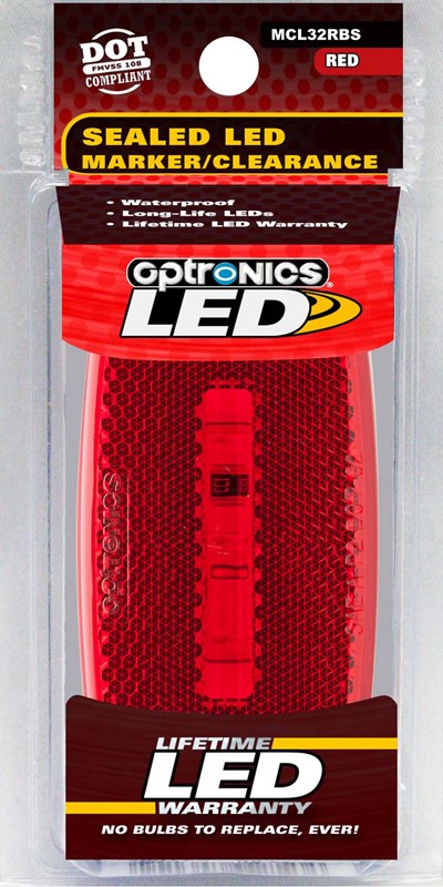 LED M/c;oval;blk; Red - MCL32RBS