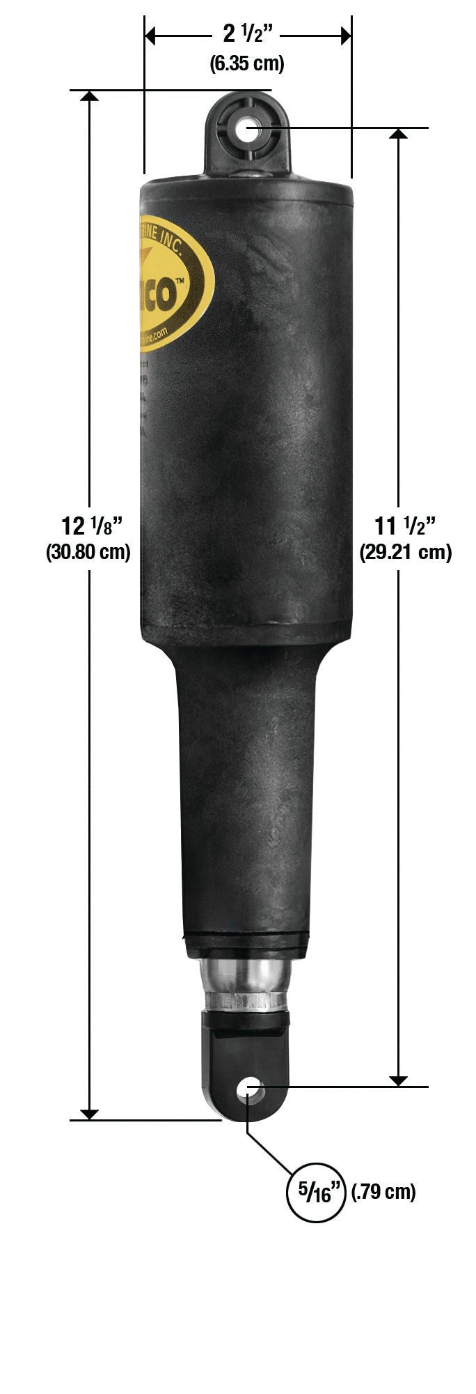 Lenco 2 1/4"" Stroke Standard 101 Actuator 5/16"" 12v