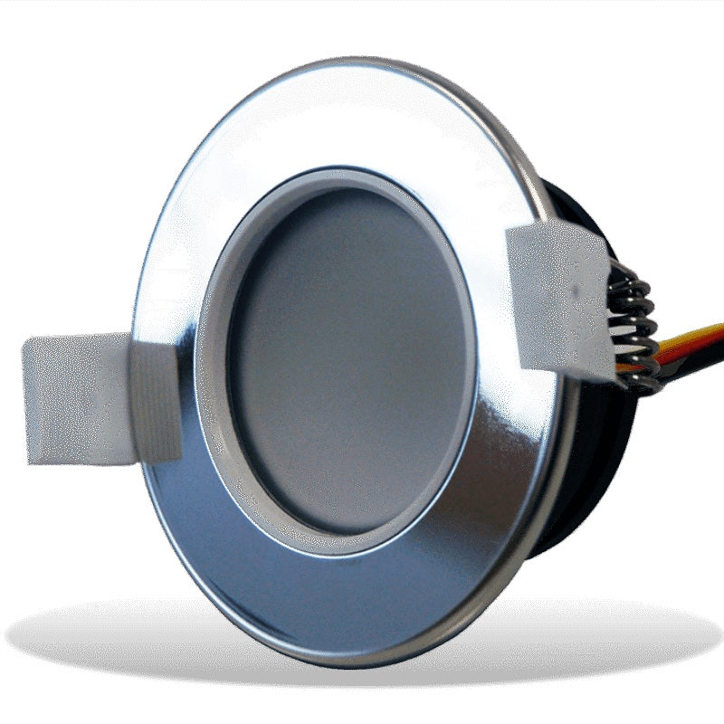 Lumishore LUX DL65 Full Spectrum CRGBW Downlight with Chrome Bezel for 12/24V DC Systems
