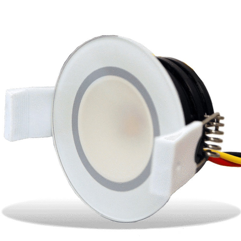 Lumishore LUX DL50 Downlight Full Spectrum CRGBW 12/24V DC with White Bezel