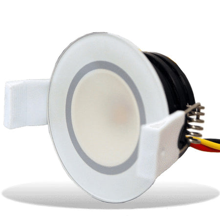 Lumishore LUX DL50 Downlight Full Spectrum CRGBW 12/24V DC with White Bezel