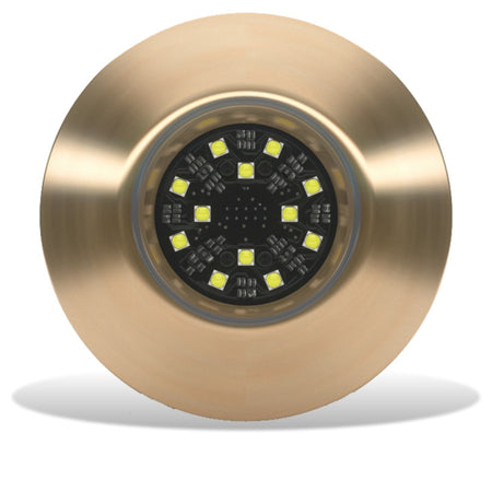 Lumishore ORA TIX404 Thru-Hull Mount Underwater White LED Light with Bronze Housing, 12/24V DC