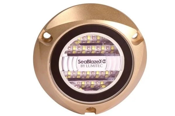 Lumitec Seablaze X2 Dual Color Blue/white Led Surface Mount Bronze Housing 12/24v