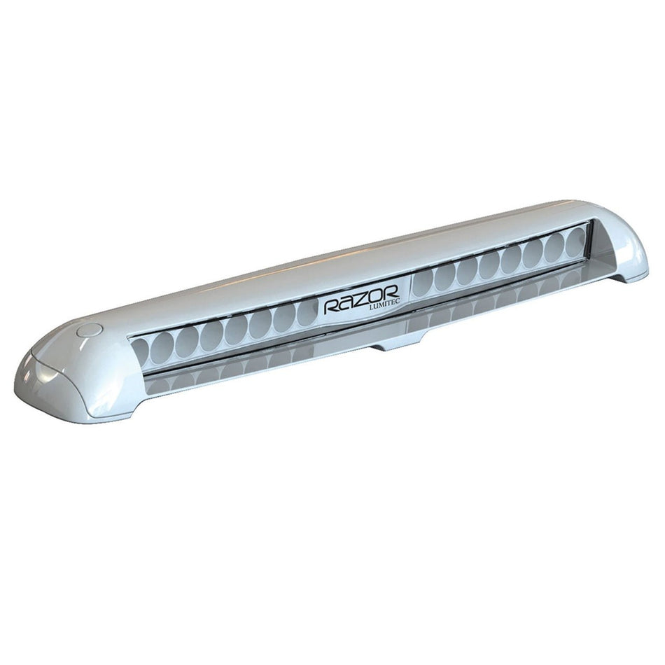 Lumitec Razor Flood Light Bar Flush Mount White Led White Housing 12/24v