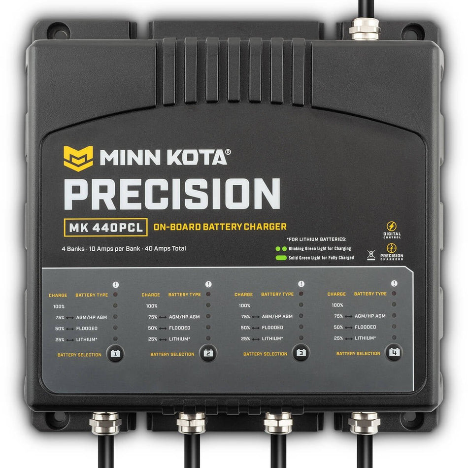 Minn Kota Mk440pcl Precision Charger 4 Bank 10 Amps