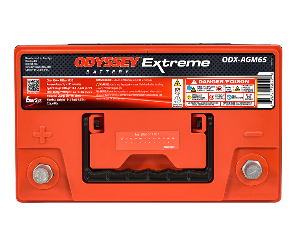 Odyssey Battery ODPAGM8DT 8D 1500 Deep Cycle Marine Battery with Maintenance-Free Design - ODPAGM8DT