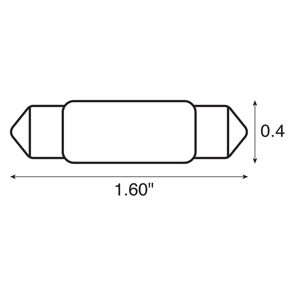 Ancor Bulb, Festoon, 12V - .97A - 15W - 12CP - 2-Pieces