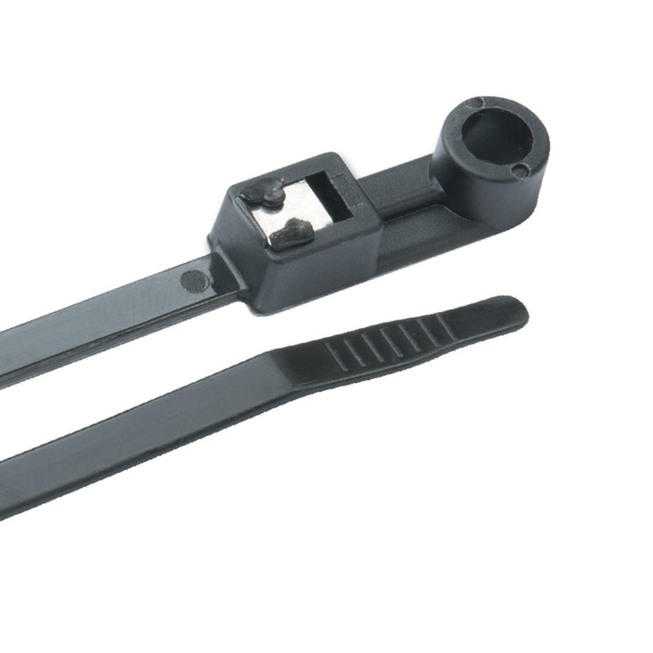 Ancor Mounting Self-Cutting Cable Ties - 8" - UV Black - 50-Pack - 199301