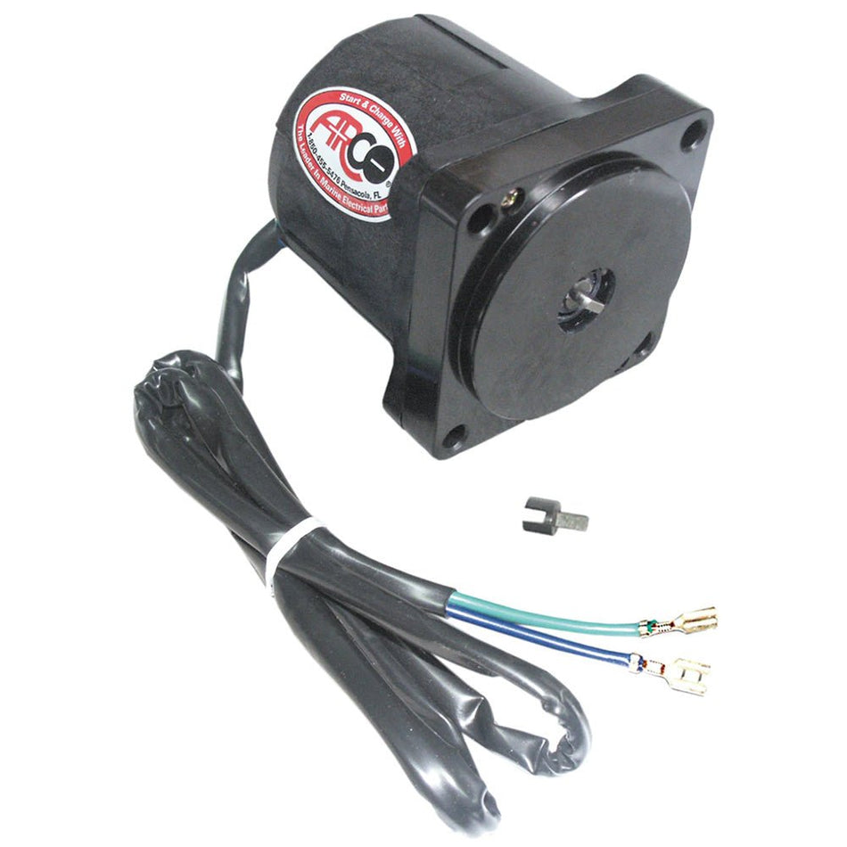 ARCO Marine Replacement Johnson/Evinrude Tilt Trim Motor - 2-Wire, 4 Bolt, Flat Blade Shaft - 6241
