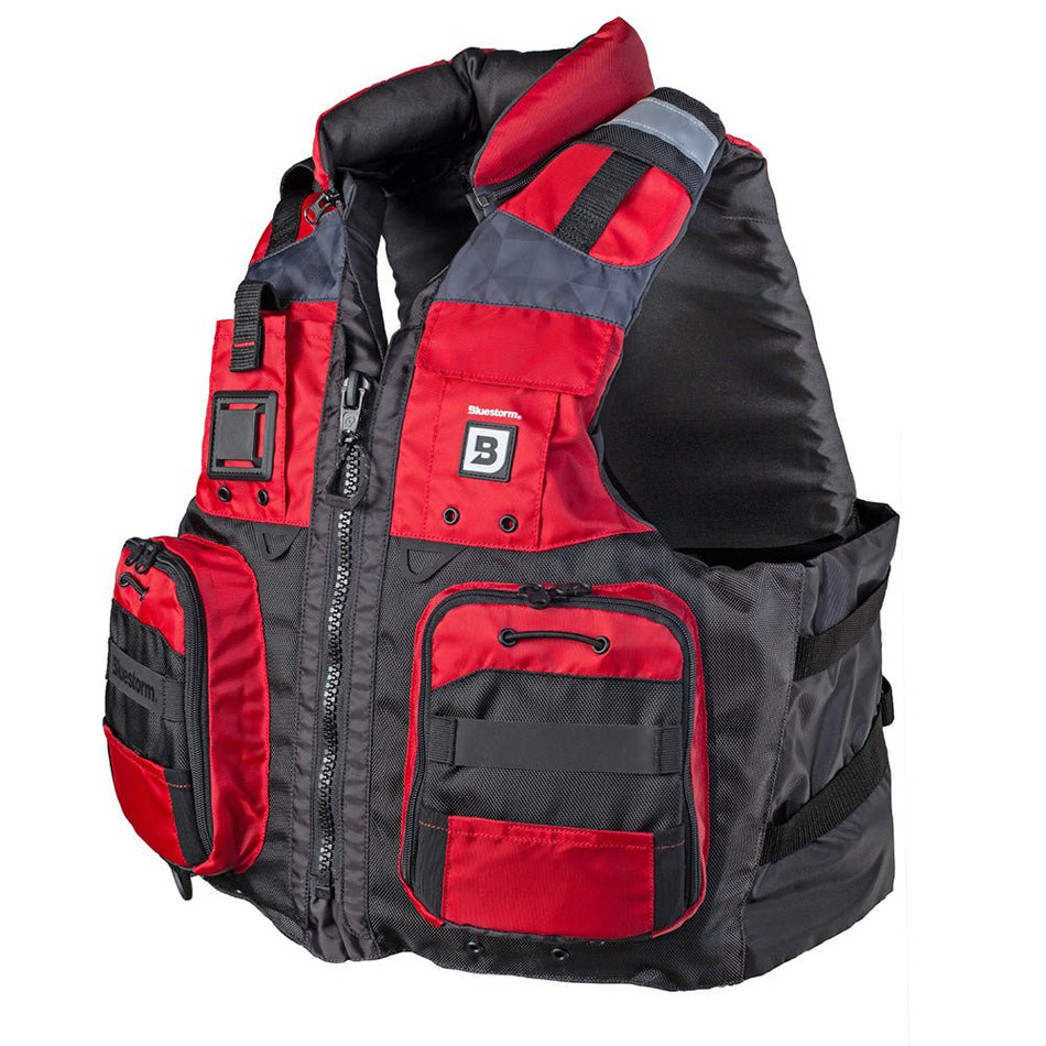 Bluestorm Classic Adult Fishing Life Jacket - Nitro Red - 2XL/3XL