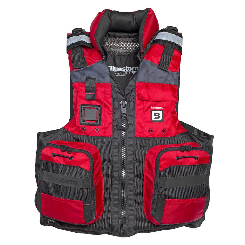 Bluestorm Classic Adult Fishing Life Jacket - Nitro Red - L/XL