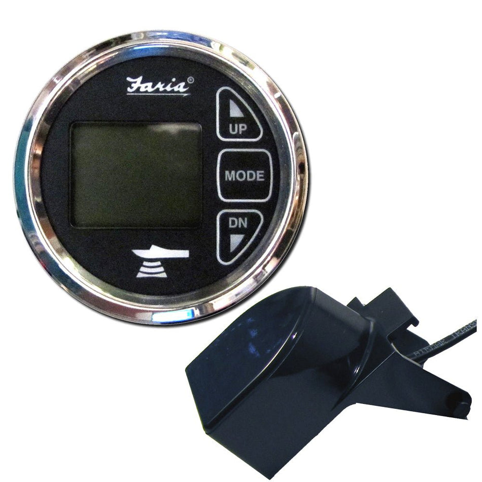 Faria Chesapeake Black 2" Dual Depth & Temp Sounder w/Transom Mount Transducer - 13752