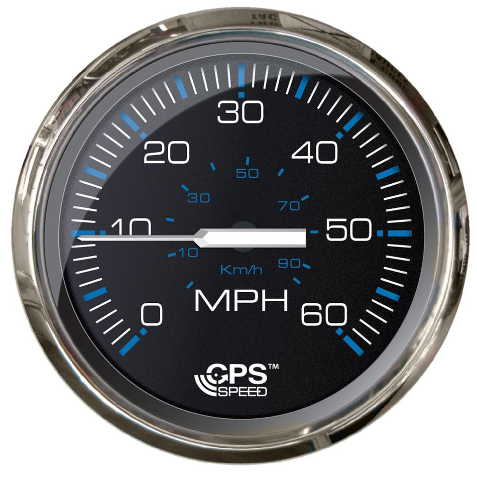 Faria Chesepeake Black 4" Studded Speedometer - 60MPH (GPS) - 33749