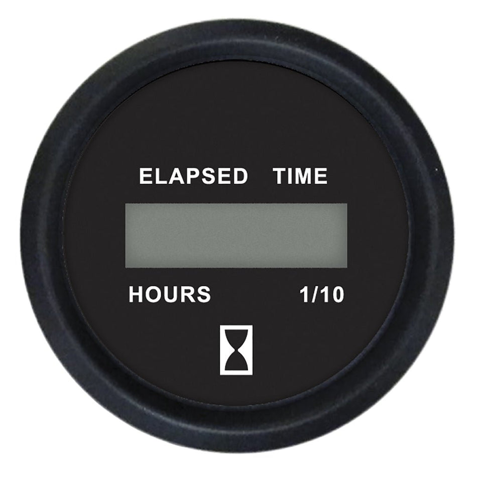 Faria Euro Black 2" Digital Hourmeter Gauge - 12835