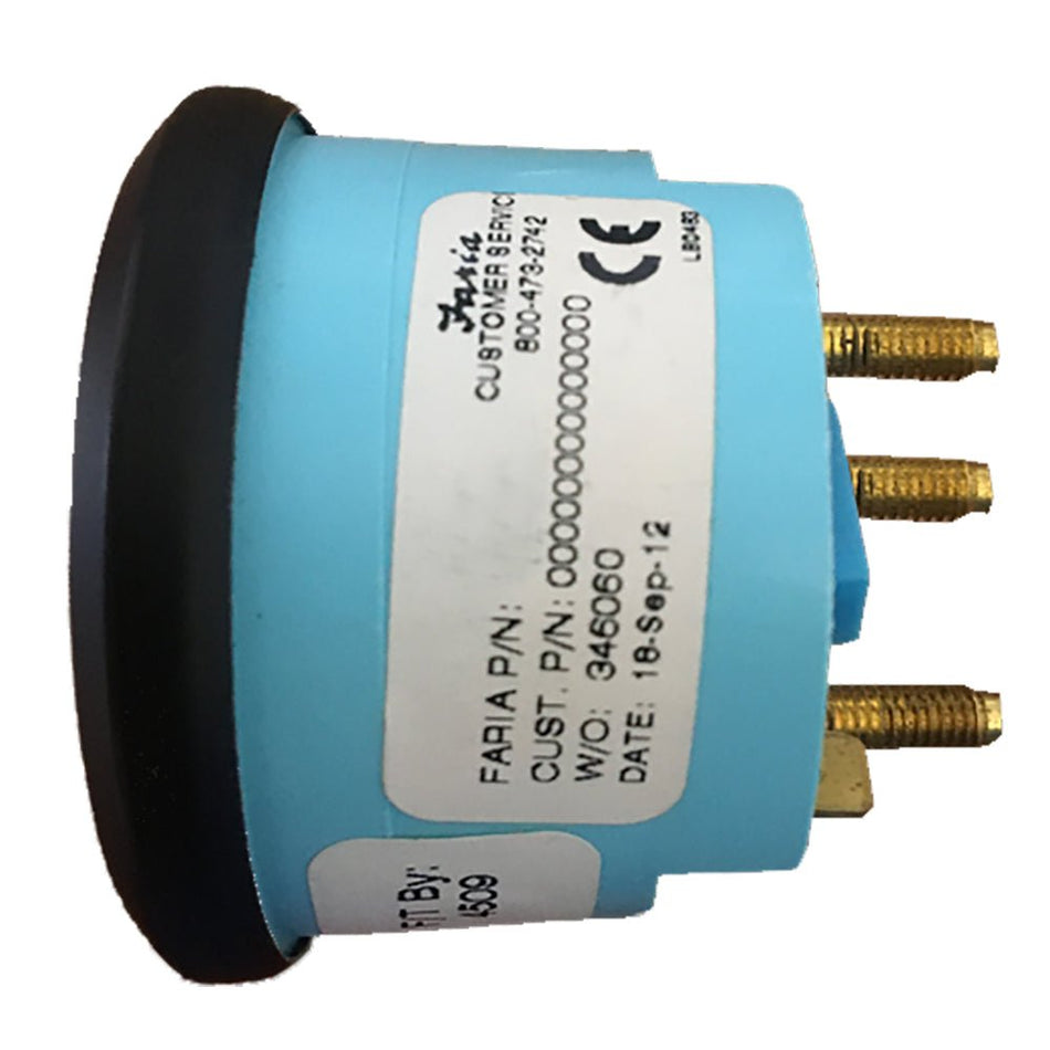 Faria Euro Black 2" Water Temperature Gauge - Metric (40 to 120° C) - 12814