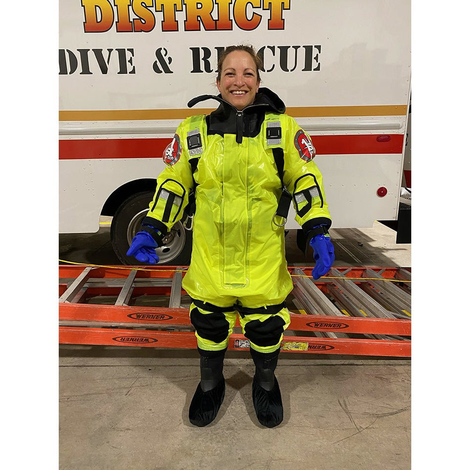 First Watch RS-1005 Ice Rescue Suit - Hi-Vis Yellow - S/M (Built to Fit 4’6”-5’8”) - RS-1005-HV-M