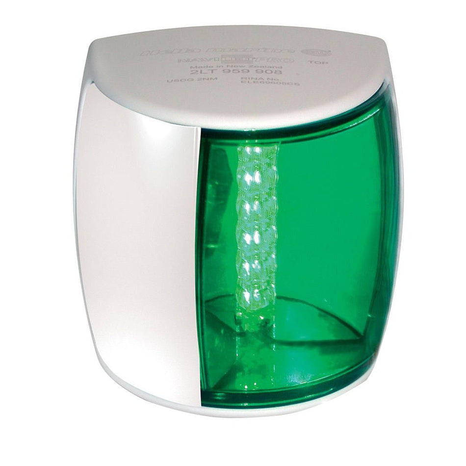 Hella Marine NaviLED PRO Starboard Navigation Lamp - 3nm - Green Lens/White Housing