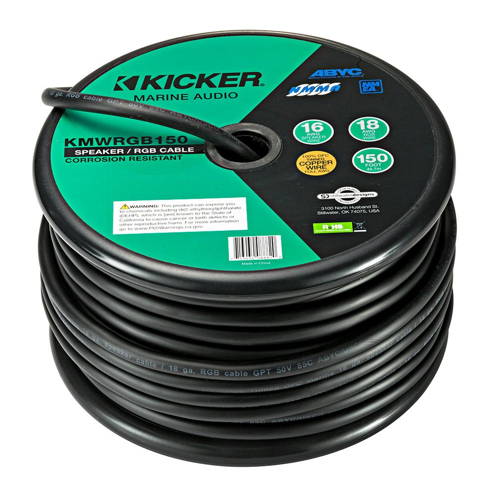 KICKER 150' 16AWG Speaker Wire + 18AWG RGB Wire