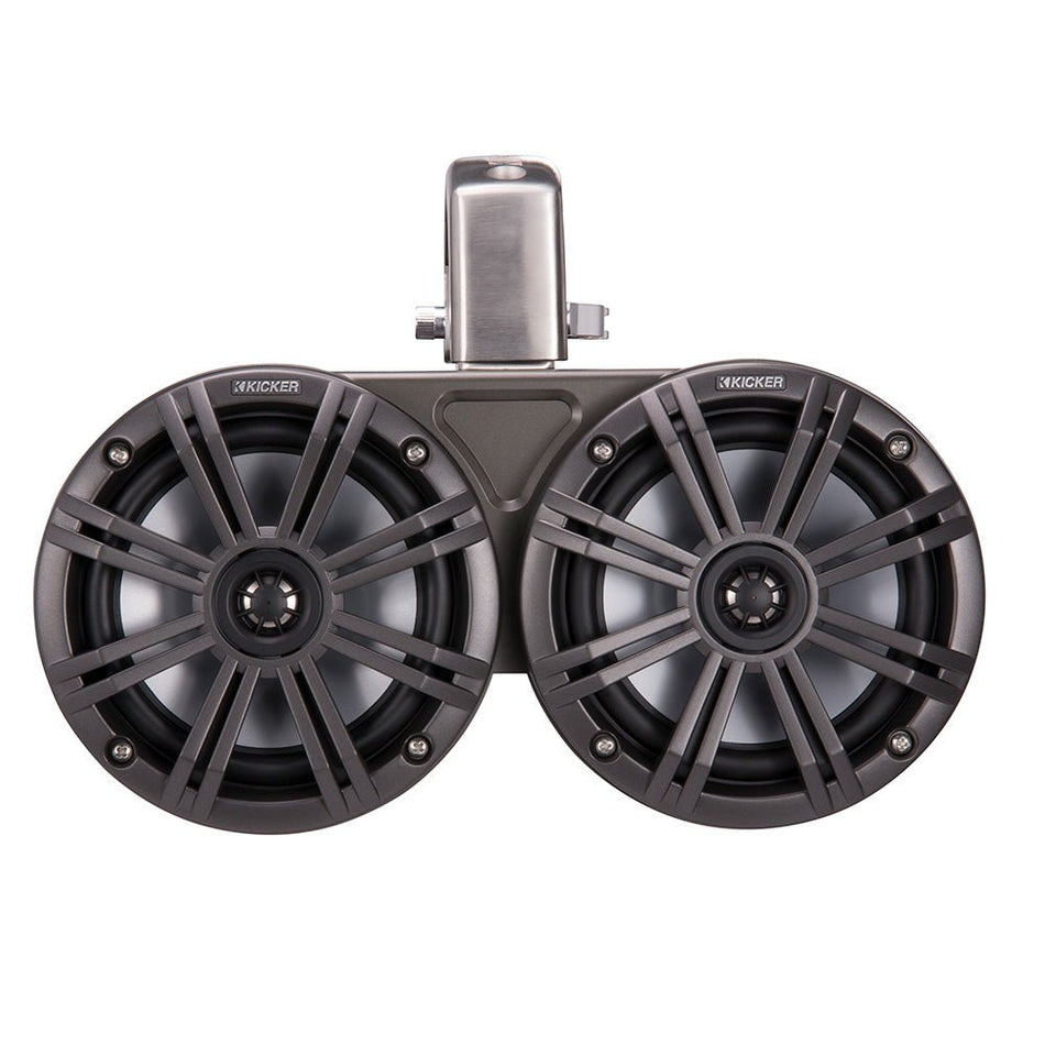 KICKER KMTC65 6.5" LED Coaxial Dual Tower System - Black w/Charcoal Grille