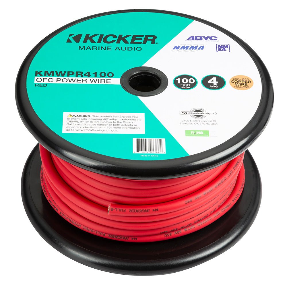 KICKER KMWPR4100 100' 4AWG Power Wire - Red - 47KMWPR4100