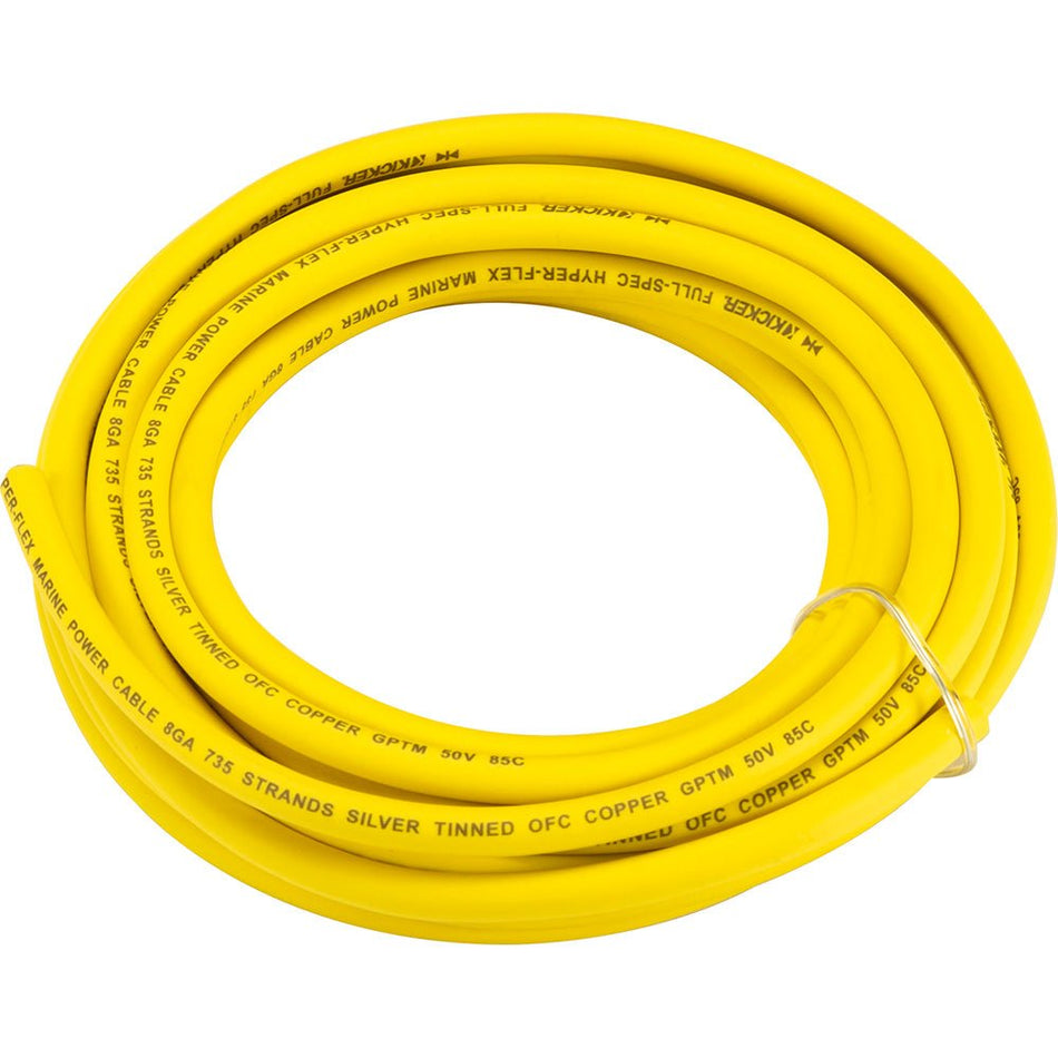 KICKER KMWPY820 20' 8AWG Power Wire - Yellow