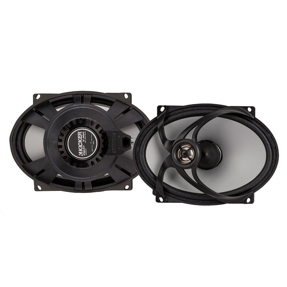 KICKER PSC572 5x7" Harley Davidson Replacement Coaxial Speakers - 2-Ohm, Black