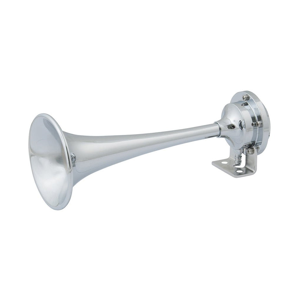 Marinco 12V Chrome Plated Single Trumpet Mini Air Horn