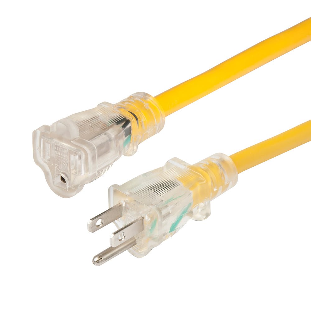Marinco 14/3 Lighted Extension Cord - Non-Locking - 15A - 25' - 150025