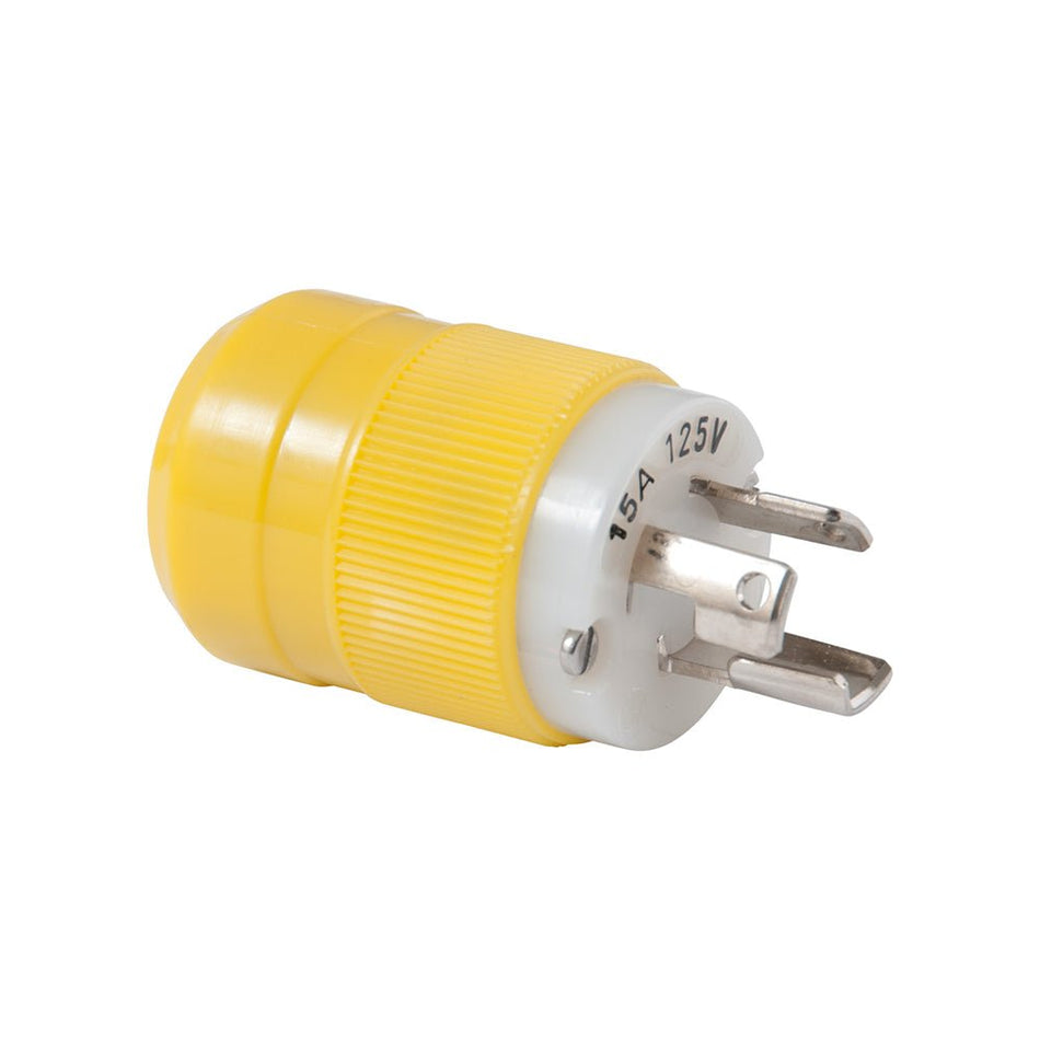 Marinco Locking Plug - 15A, 125V - Yellow