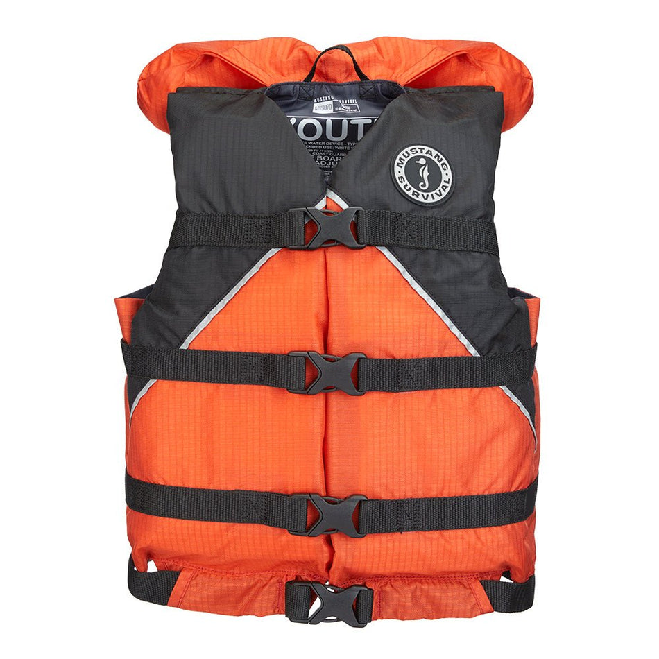 Mustang Canyon V Foam Vest - Universal Youth - Orange/Black