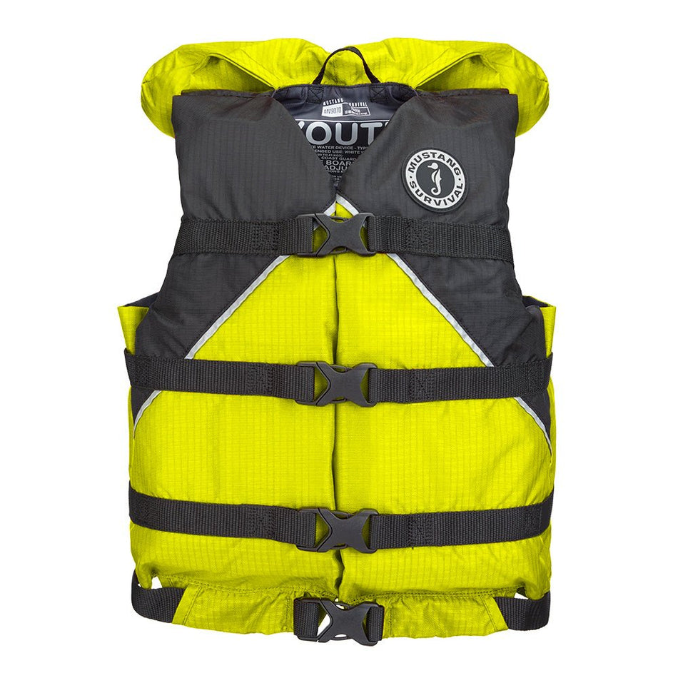 Mustang Canyon V Foam Vest - Universal Youth - Yellow/Black